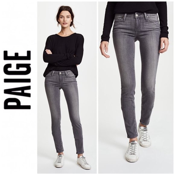 PAIGE 27 Verdugo Ankle Gray Denim Jean